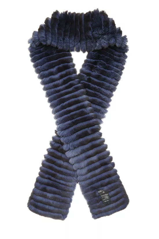 Blue Fur 'CC' Muffler, , large image number 1