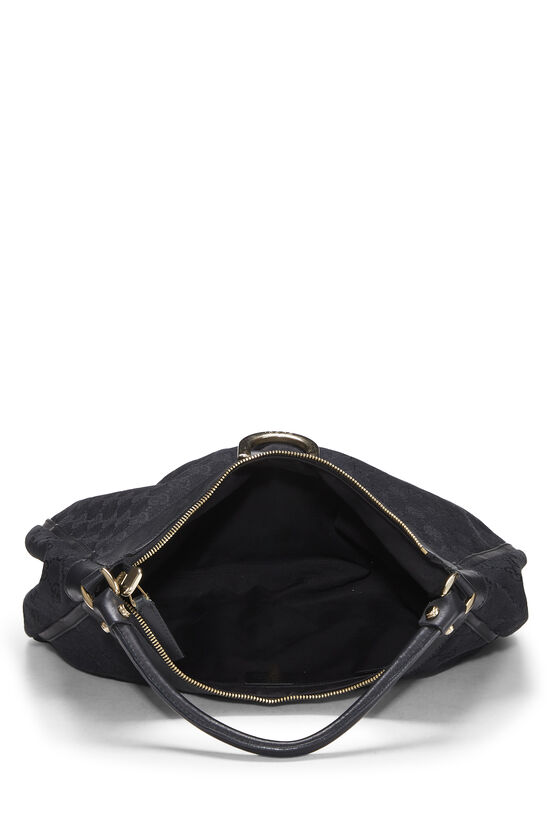 Black Original GG Canvas D-Ring Abbey Shoulder Bag, , large image number 5