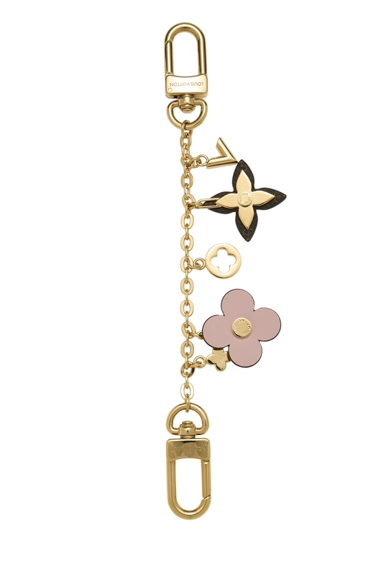 Gold & Multicolor Blooming Flowers Bag Charm, , large image number 1