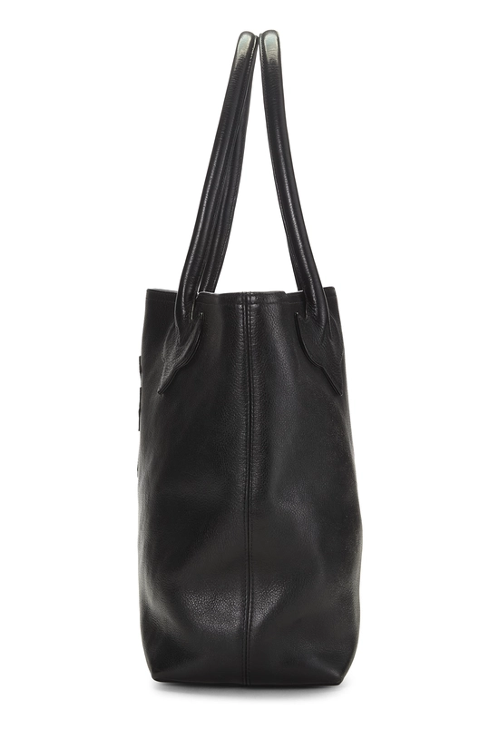 Black Leather Cross Patch Tote, , large image number 2