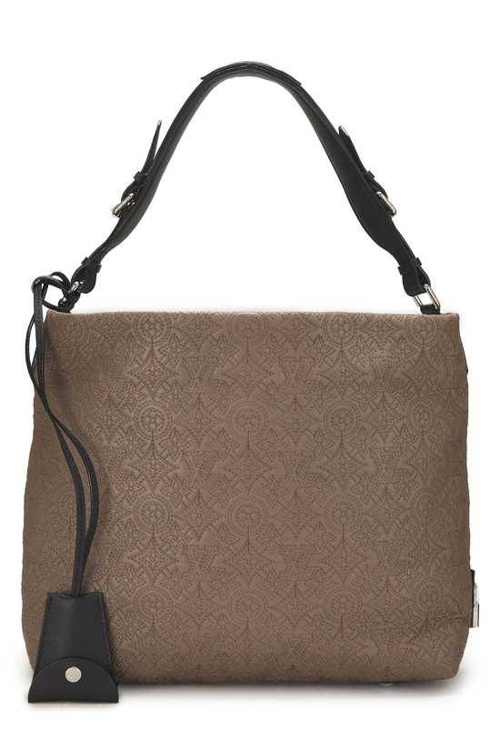 Grey Monogram Antheia Leather Hobo PM, , large image number 0