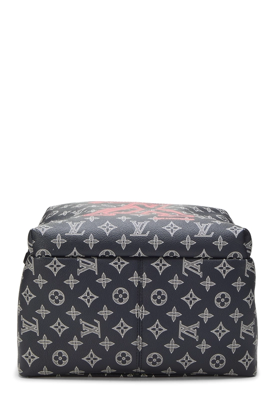 Navy Upside Down Monogram Canvas Apollo Backpack, , large image number 4