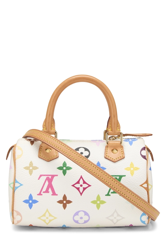 Takashi Murakami x Louis Vuitton White Monogram Multicolore HL Speedy Mini, , large image number 3