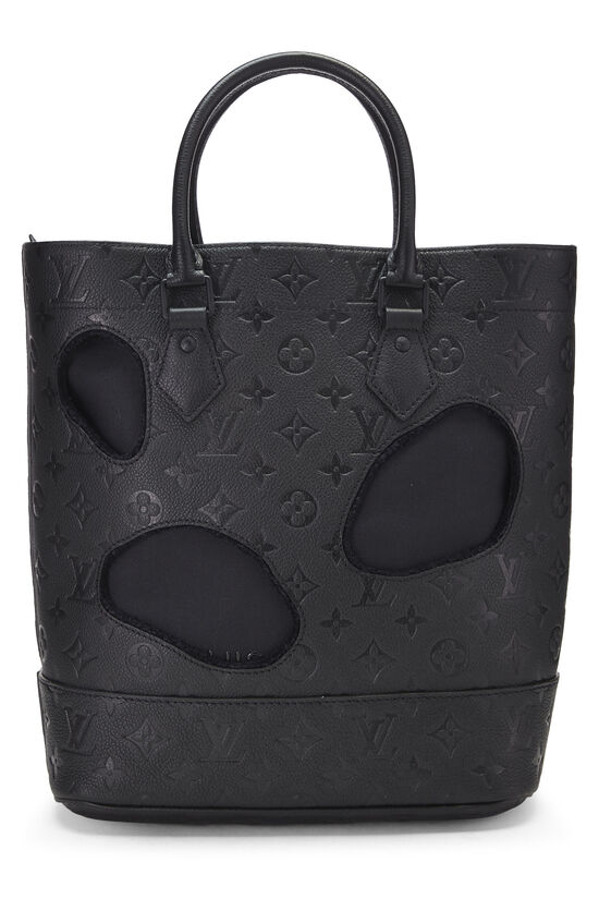Comme des Garçons x Louis Vuitton Black Monogram Empreinte Bag with Holes PM