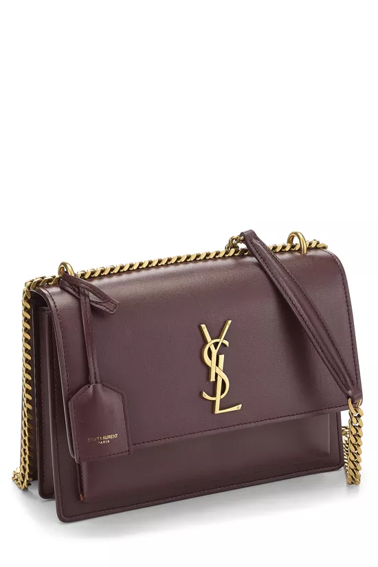 Burgundy Calfskin Sunset Bag Medium, , large image number 1