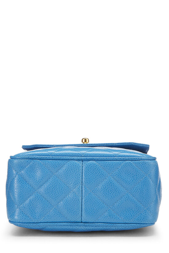 Blue Quilted Caviar Tall Camera Bag Mini, , large image number 6