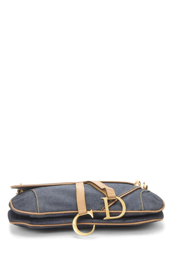 Blue Denim Double Saddle Bag, , large image number 4