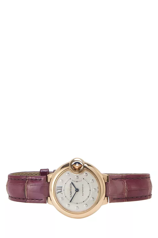 Purple 18k Diamond Ballon Bleu De Cartier Watch 33mm, , large image number 2