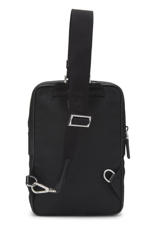 Black Nylon Logo Buckle Sling Bag, , large image number 3