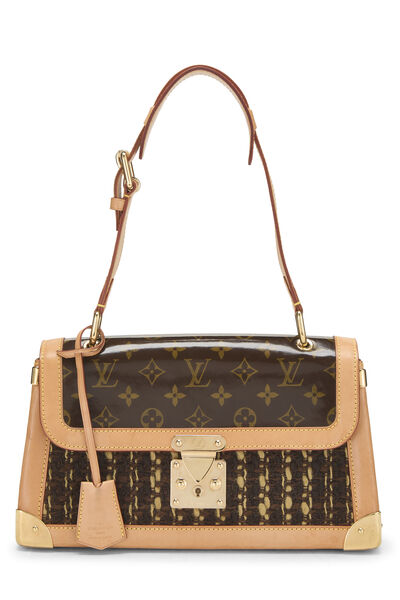 Brown Monogram Tweedy Shoulder Bag