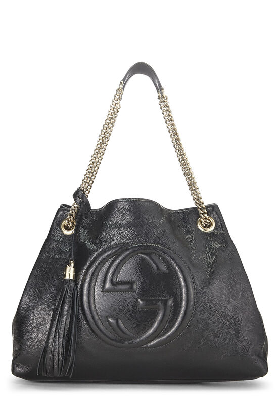 Black Patent Leather Soho Chain Tote, , large image number 0