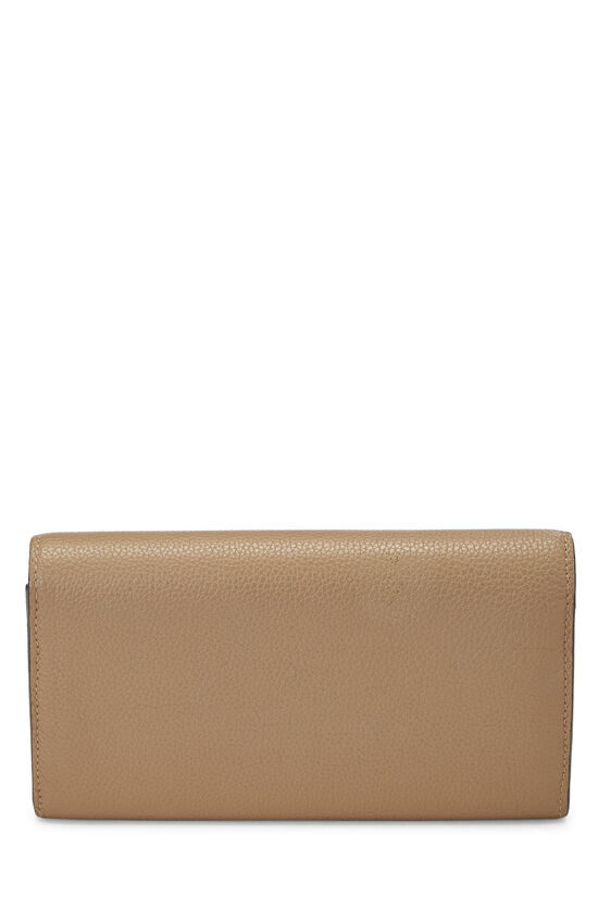 Beige Taurillon Leather Double V Wallet , , large image number 3