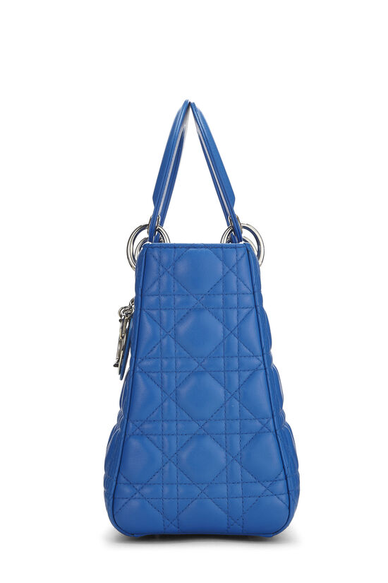 Blue Cannage Quilted Lambskin Lady Dior Medium, , large image number 2