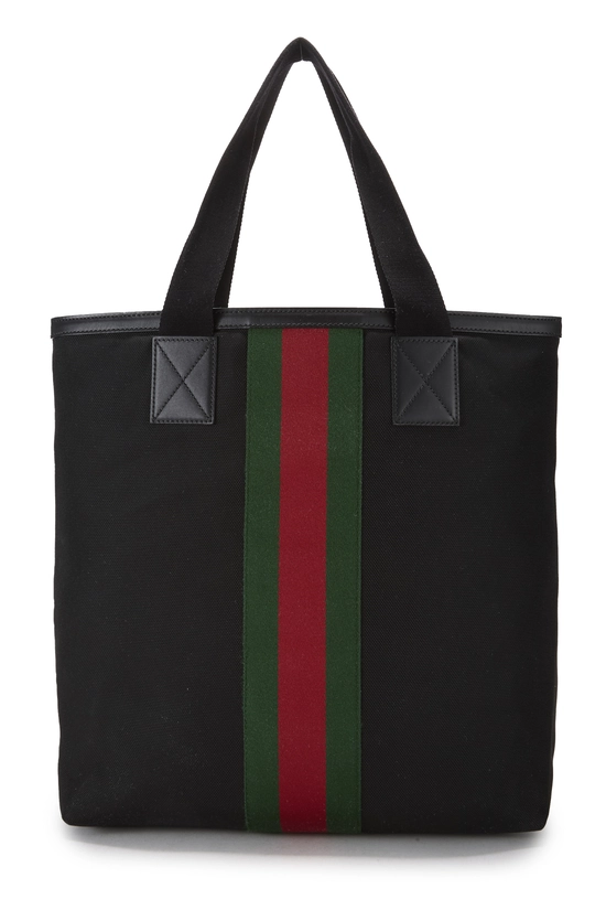 Black Techno Canvas Tote, , large image number 3