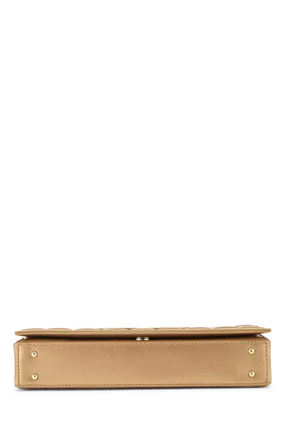 Gold Leather Chocolate Bar Shoulder Bag Medium, , large image number 4