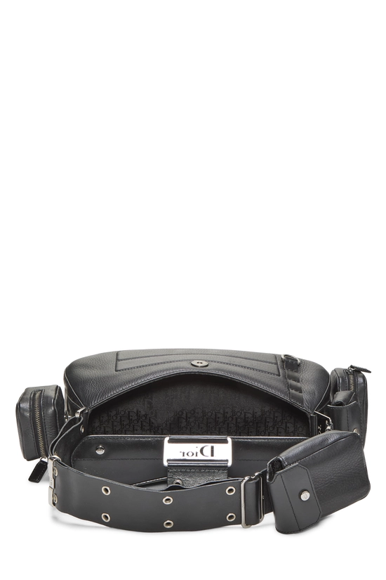 Black Leather Street Chic Columbus Shoulder Bag, , large image number 5
