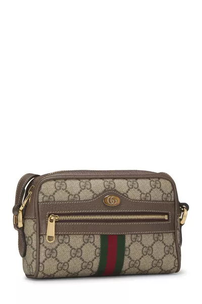Brown GG Supreme Canvas Web Ophidia Crossbody Mini, , large