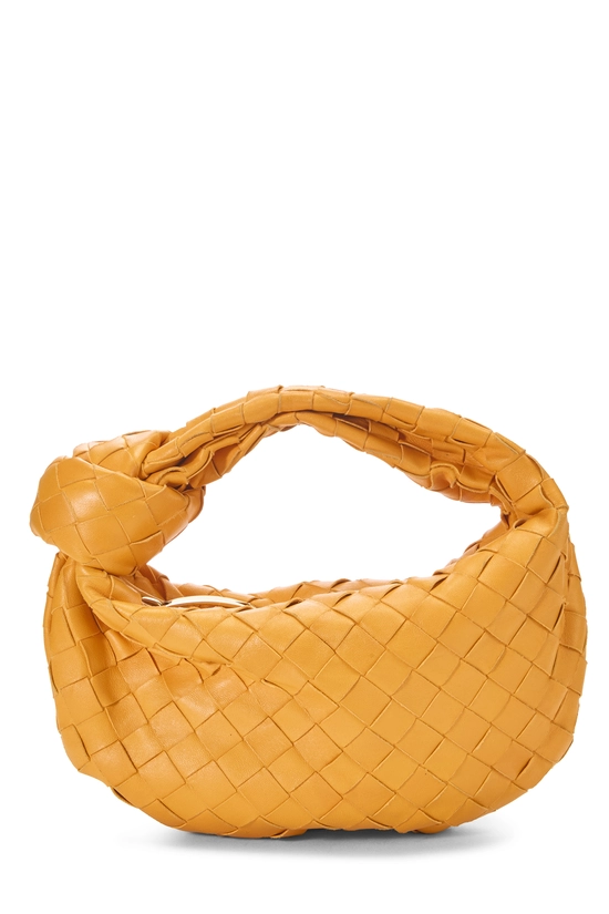 Orange Intrecciato Leather Jodie Mini, , large image number 0