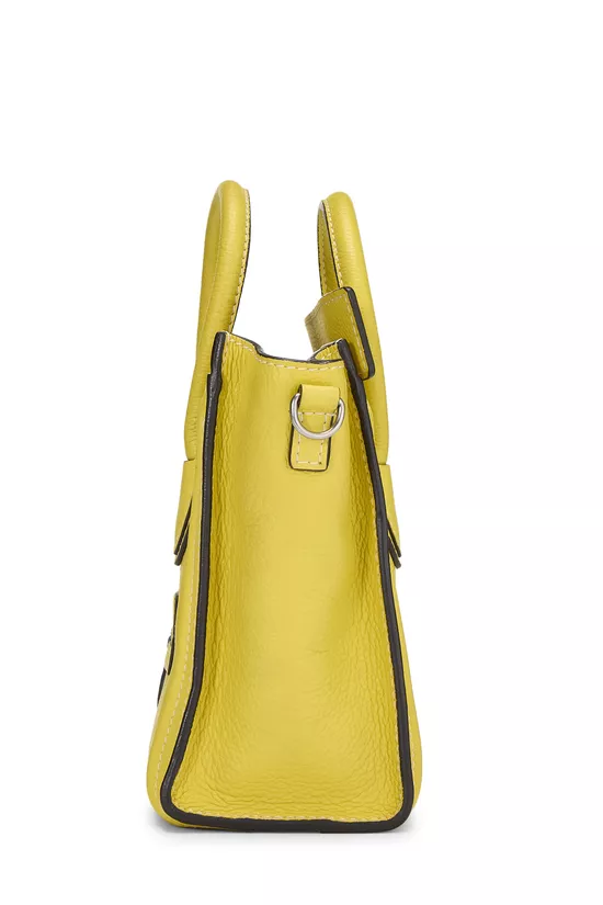 Yellow Drummed Calfskin Luggage Nano, , large image number 2
