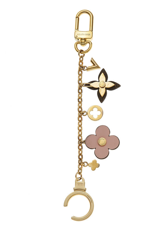 Gold & Multicolor Blooming Flowers Bag Charm, , large image number 1
