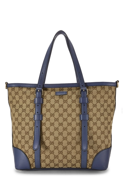 Gucci Blue Original GG Canvas Tote