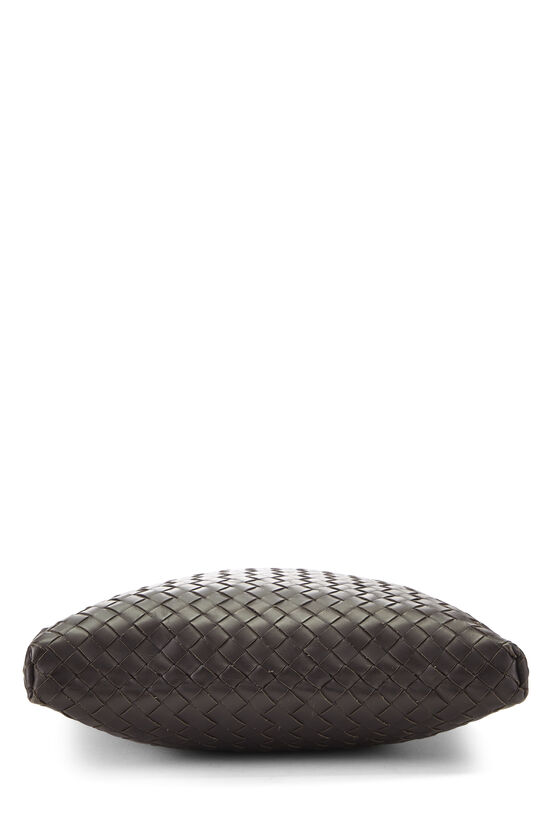 Brown Intrecciato Flat Messenger Bag, , large image number 4