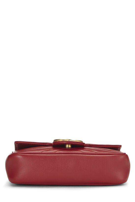 Red Leather Marmont Crossbody Super Mini, , large image number 4