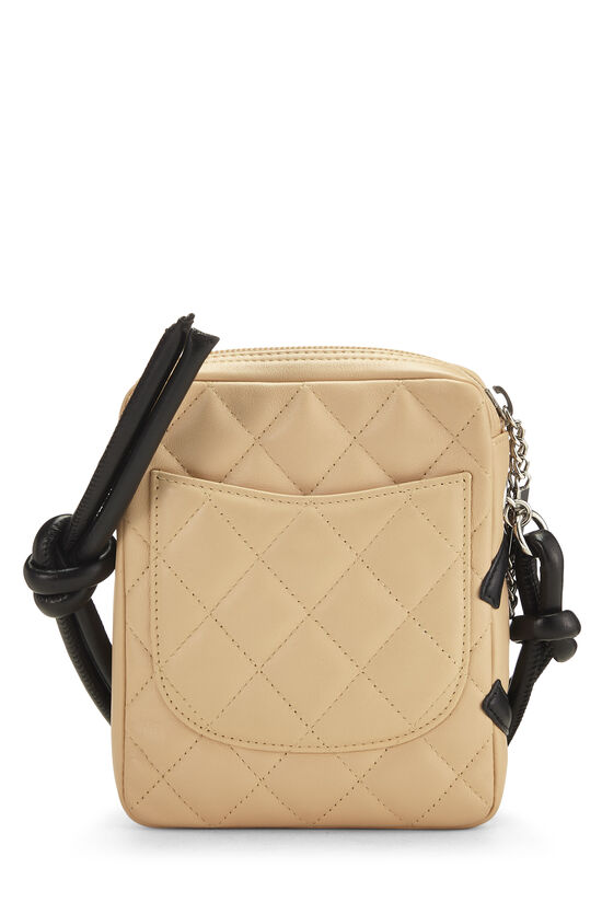 Beige Quilted Calfskin Cambon Shoulder Bag Mini, , large image number 4
