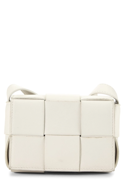 Bottega Veneta White Maxi Intrecciato Candy Cassette Crossbody