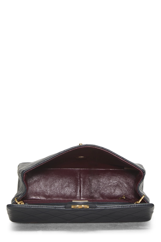 Black Quilted Lambskin Half Flap Small, , large image number 5