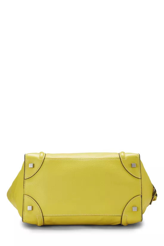 Yellow Calfskin Leather Luggage Mini, , large image number 4