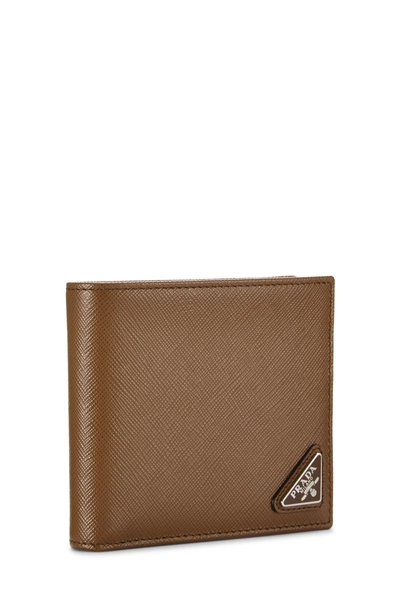 Brown Saffiano Bifold Wallet, , large