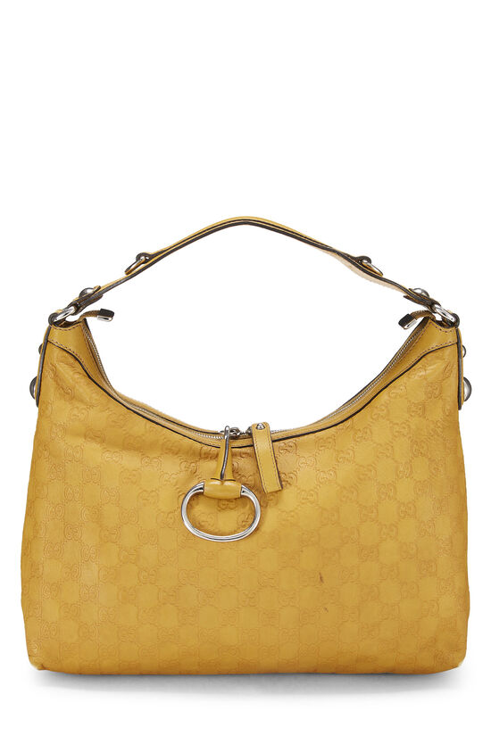 Yellow Guccissima Leather Icon Bit Hobo Bag, , large image number 0