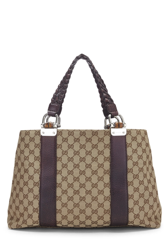 Original GG Canvas Bamboo Bar Tote, , large image number 3