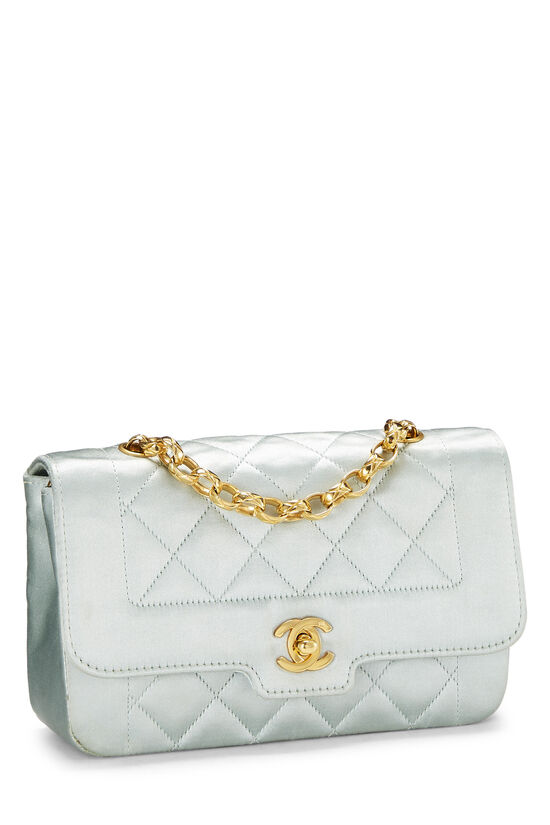 Chanel Small Rectangular Diana Flap in Blue