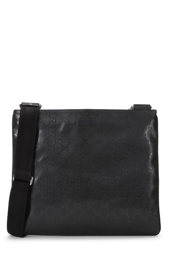Black GG Imprime Flat Messenger, , large image number 0