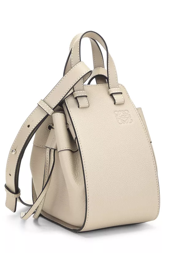 Grey Calfskin Hammock Drawstring Bag Mini, , large image number 1