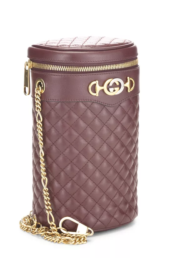 Burgundy Quilted Calfskin Trapuntata Zumi Belt Bag, , large image number 1