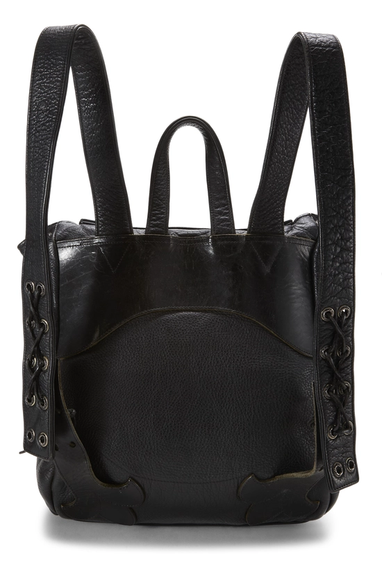 Black Leather Fleur Gunslinger Backpack, , large image number 3