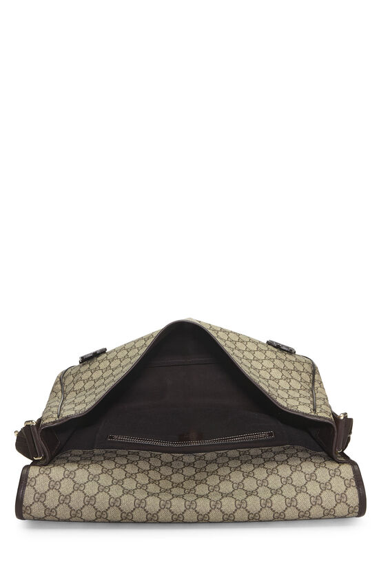 Gucci Original GG Supreme Canvas Flap Messenger Large 