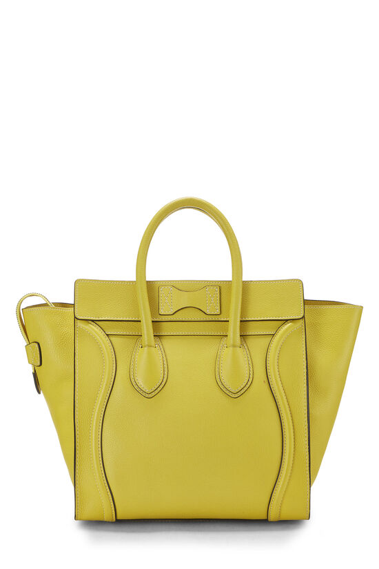 Yellow Drummed Calfskin Luggage Mini, , large image number 3