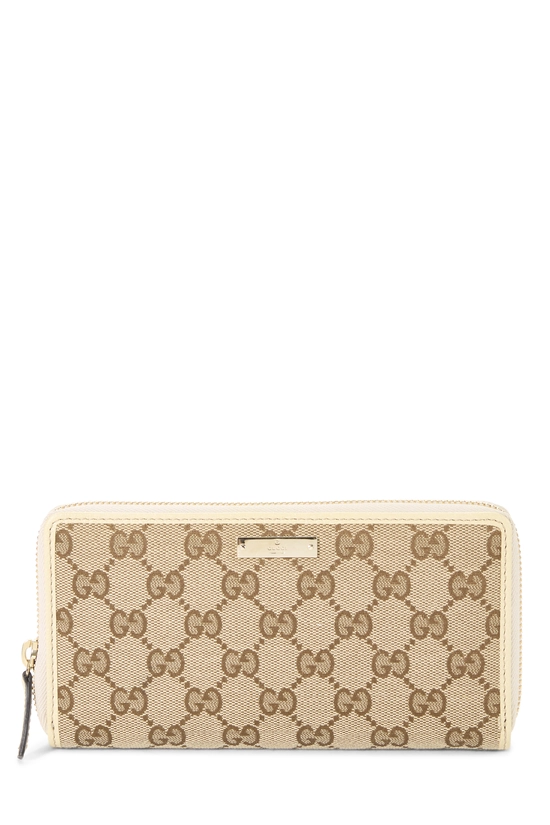 White Original GG Canvas Zip Around Wallet, , large image number 0