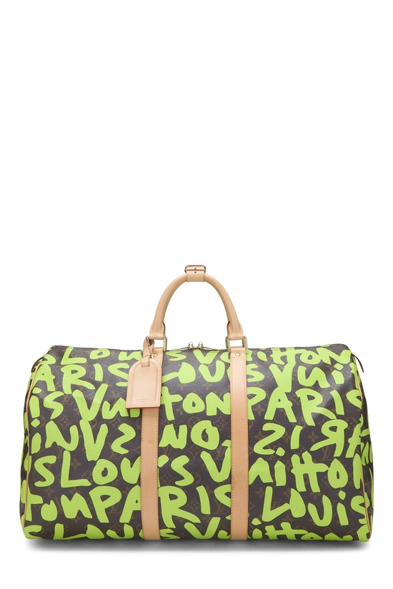 Stephen Sprouse x Louis Vuitton Monogram Green Graffiti Keepall 50, , large image number 0