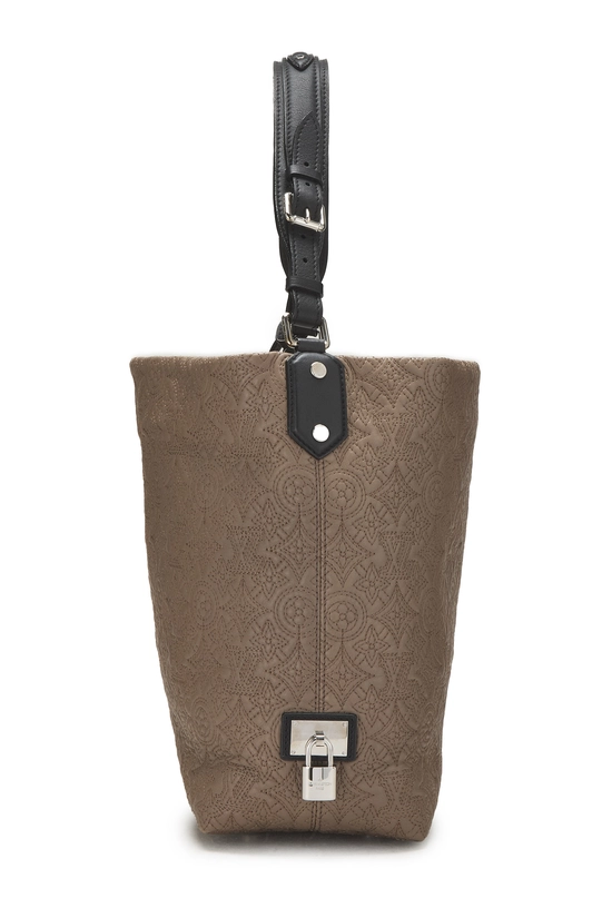 Grey Monogram Antheia Leather Hobo PM, , large image number 2