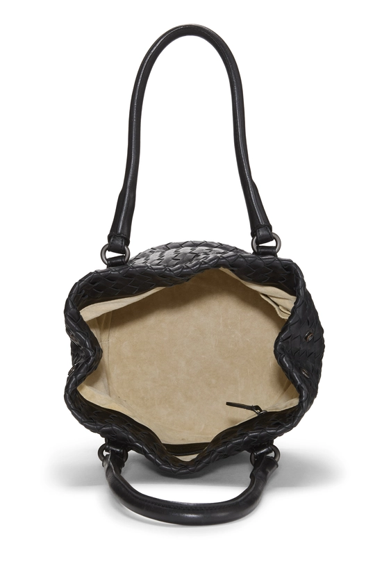 Black Intrecciato Bucket Bag, , large image number 5