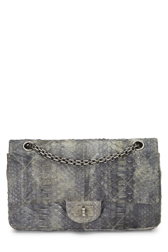 Grey Quilted Python 2.55 Reissue Flap 225, , large image number 1