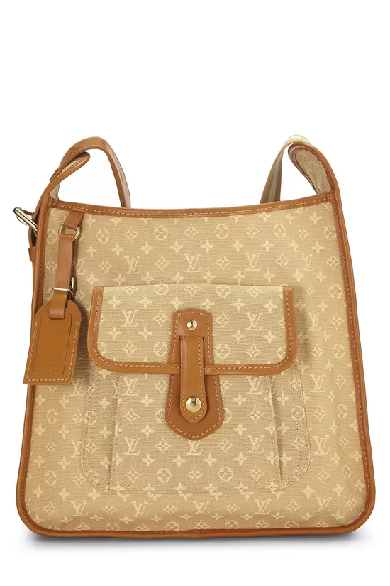 Beige Monogram Mini Lin Besace Mary Kate, , large image number 0