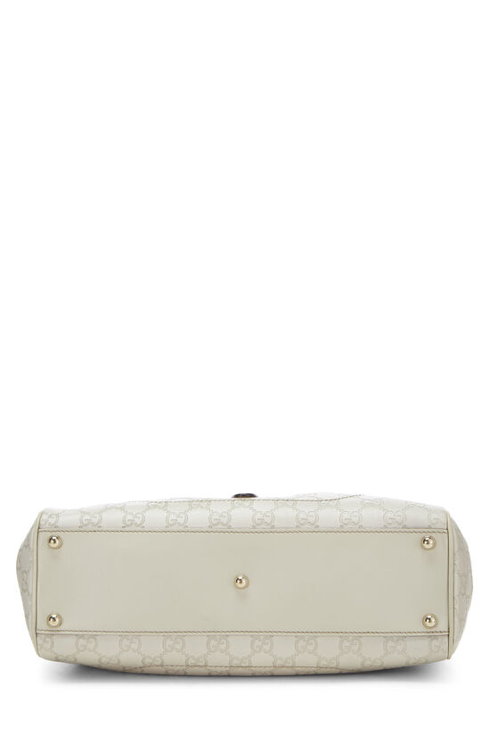 White Leather Guccissima Bardot Bag, , large image number 4