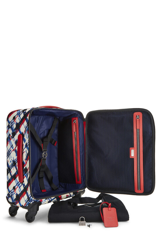 Multicolor Plaid Canvas Airlines Trolley, , large image number 5