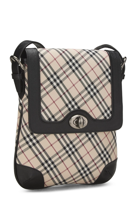 Black Jacquard Check Flap Crossbody Small, , large image number 1